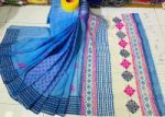সুতি ব্লক প্রিন্ট শাড়ী - Image 4