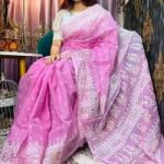 Half Silk Handprited Sarees - Image 2