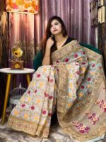 Half Silk Handprited Sarees - Image 4