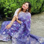 Half Silk Handprited Sarees