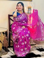 Half Silk Handprited Sarees - Image 3