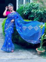 Half Silk Handprited Sarees - Image 4