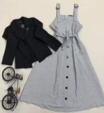 Western Denim style Ladies Blazer Gown Tops - Image 4