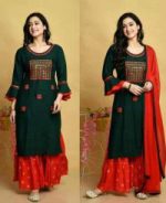সৃজা এম্বোডারি গারারা থ্রি পিস কালেকশন - Image 4