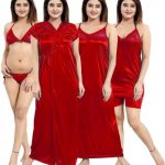 6 Pieces Night Dress Set