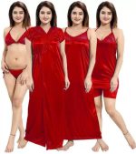 6 Pieces Night Dress Set