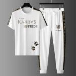 Premium Quality Stylist Printed Half Sleeve T-Shirt & Full pant ( Set )for Men - Image 4