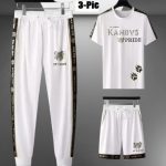 Premium Quality Stylist Printed Half Sleeve T-Shirt & Full pant,Half pant ( Set )for Men