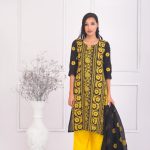 পিওর এসি কটন কাপড়ের সেমি স্টিচ থ্রী পিস