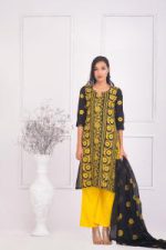 পিওর এসি কটন কাপড়ের সেমি স্টিচ থ্রী পিস - Image 2