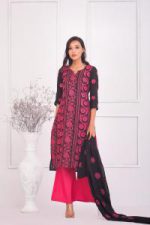 পিওর এসি কটন কাপড়ের সেমি স্টিচ থ্রী পিস - Image 3