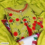কাশ্মীরী আড়ি এম্ব্রডারী থ্রি-পিচ।