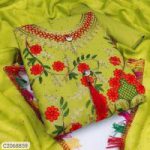 কাশ্মীরী আড়ি এম্ব্রডারী থ্রি-পিচ। - Image 2