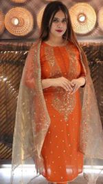 সিকুয়েন্স এমব্রয়ডারি রেডিমেড থ্রি পিস - Image 4