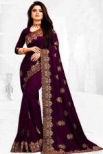 ইন্ডিয়ান জর্জেট শাড়ি ব্লাউজ পিস সহ - Image 2
