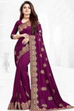 ইন্ডিয়ান জর্জেট শাড়ি ব্লাউজ পিস সহ - Image 3