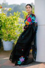 Embroidery Half Silk Sharee - Image 4