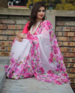 চান্দুরি সিল্ক শাড়ি ব্লাউজ সহ - Image 3
