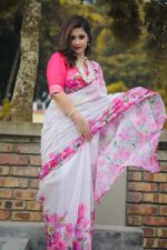 চান্দুরি সিল্ক শাড়ি ব্লাউজ সহ - Image 4
