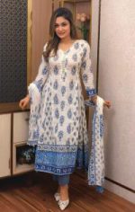 Cotton Gown Three Piece - Image 4