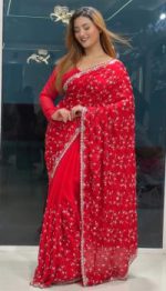 Chinigura Georgette Sequences Embroidery  Sharee - Image 4