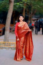 সিল্ক কাতান শাড়ি - Image 4