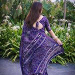 Batik silk sharee with blause pics