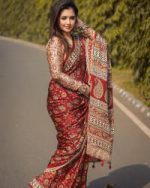 Soft Silk Saree with Blouse Piece - Image 3