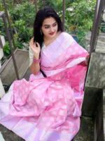Soft Silk Indian-Inspired Katan Saree - Image 3