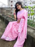 Soft Silk Indian-Inspired Katan Saree - Image 4