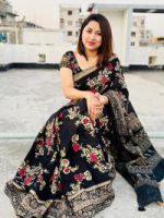 Dhupian Silk Sharee with Blaus  Piece - Image 2