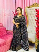 Dhupian Silk Sharee with Blaus Piece - Image 4