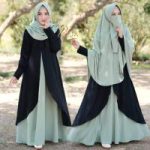 Dubai Cherry Borka with Hijab Nikab Set - Image 2