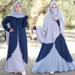 Dubai Cherry Borka with Hijab Nikab Set - Image 3