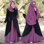 Dubai Cherry Borka with Hijab Nikab Set - Image 4