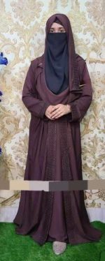 Embroidery Borka with Hijab - Image 3