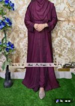 Embroidery Borka with Hijab - Image 4