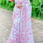 Half silk  print sharee
