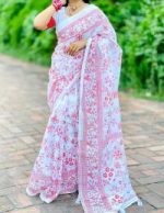 Half silk  print sharee - Image 2