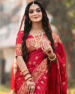 Japani Silk Skin Print Sharee with Blouse Piece - Image 2