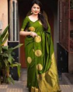 Silk Sharee with Blouse Piece - Image 2