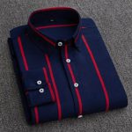 Men's Long Sleeve Stripe Print Shirt