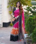 Digital Print Sharee with Blouse - Image 3
