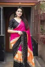 Digital Print Sharee with Blouse - Image 4