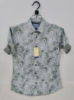 Pure Cotton Half Sleeve Print Shirt for Men's - Image 3