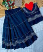 Georgette Embroidery Sharee with Blouse Piece - Image 2