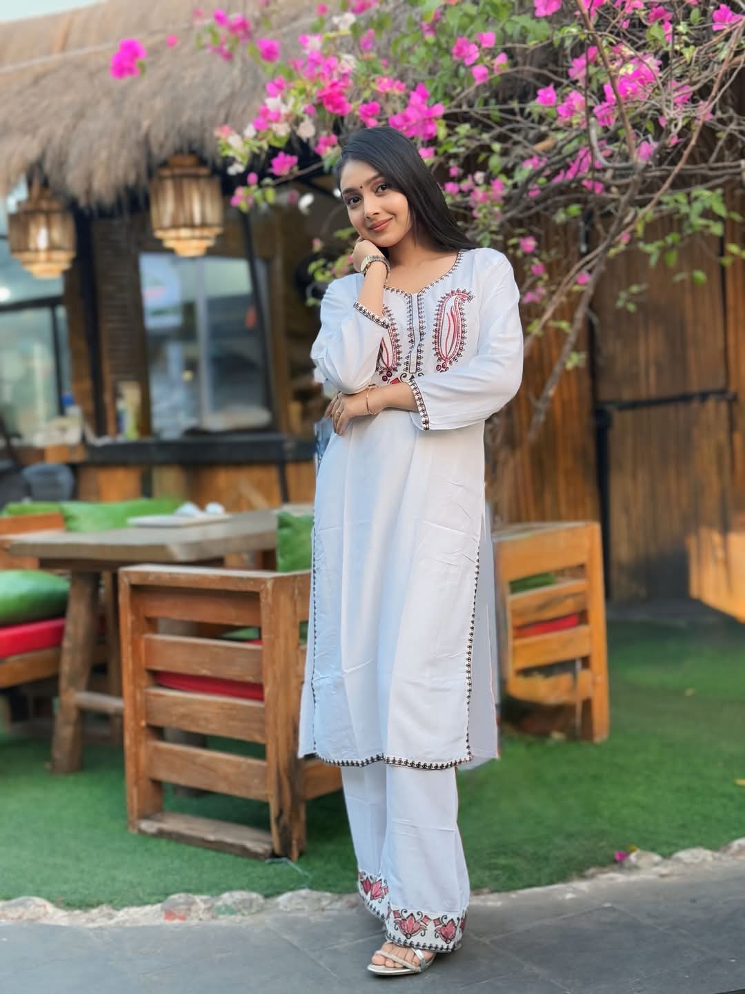1753609428_L_1.jpg Embroidery Cotton Two Piece Co-Ord Set - Image 1