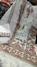 Pakistani Design 4-Piece Sada Bahar Tissue Set - Image 4