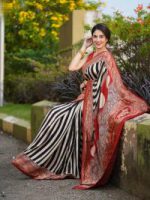Digital Print Silk Sharee - Image 4