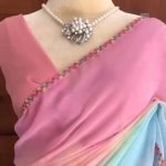 Elegant Lace Work Georgette Saree